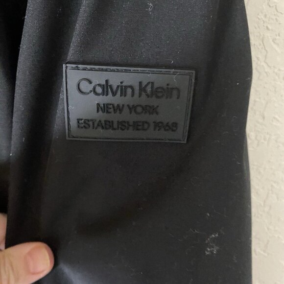 Calvin Klein Hooded Zip-Up Jacket Mens L Black Nylon Outdoors - Picture 3 of 14